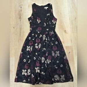 Women's Harlyn Black Embroidered Cocktail Dress